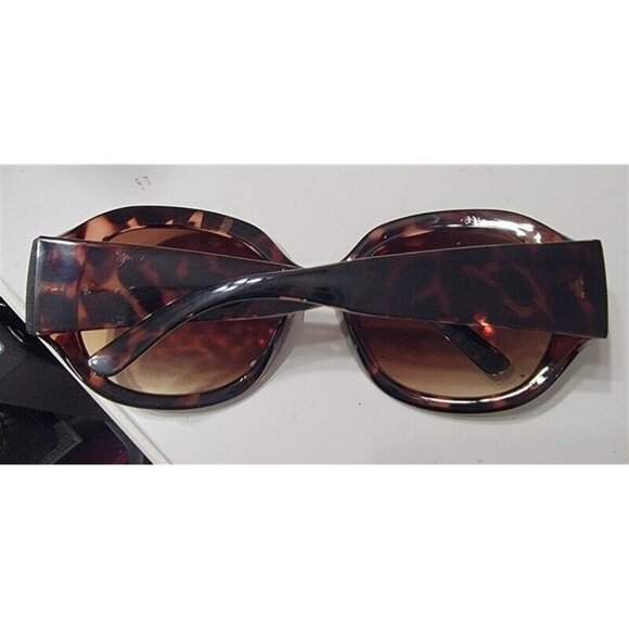 NWOT LARGE Oversize Round Tortoiseshell Sunglasses 115258 - Picture 4 of 4